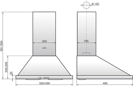 Вытяжка каминная Elikor Оптима 50П-400-К3Л белый управление: кнопочное (1 мотор)