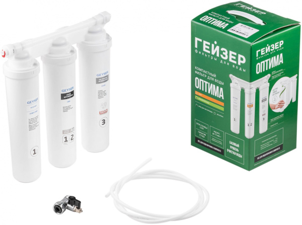 Водоочиститель Гейзер Оптима М белый 66033л.