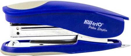 Степлер Kw-Trio 5516BLU Half-strip Pollex 24/6 26/6 (20листов) встроенный антистеплер синий 105скоб