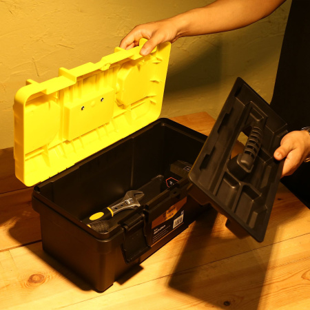 Ящик для инстр. Deko DKTB26 1отд. 6карм. желтый/черный (065-0831)