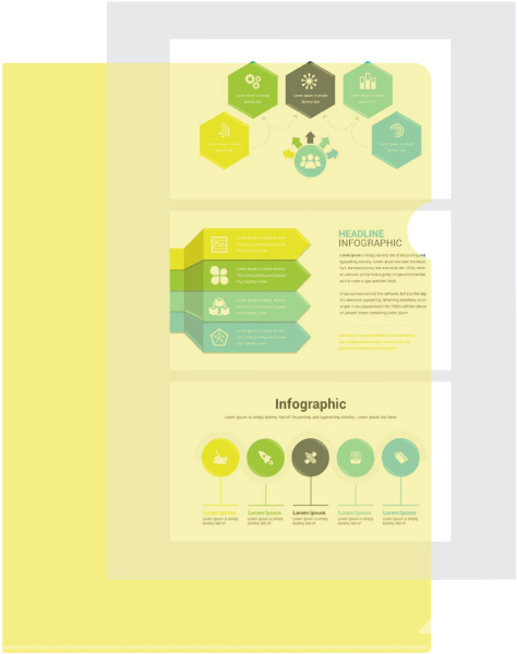 Папка-уголок Бюрократ Economy -E100YEL тисненый A4 пластик 0.10мм желтый