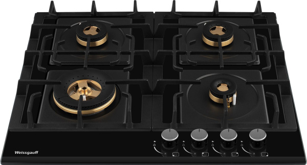 Газовая варочная поверхность Weissgauff HGG 6445 BL Volcano Burner черный