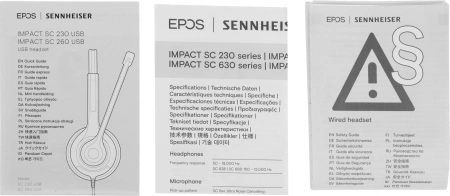 Наушники с микрофоном Epos Sennheiser SC 230 USB черный 2.9м накладные (1000516)