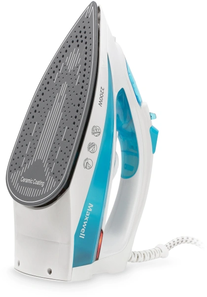Утюг Maxwell MW-3055 2200Вт белый/синий