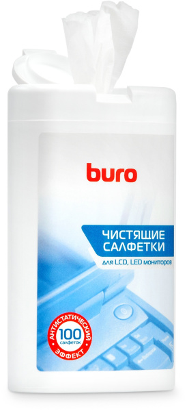 Салфетки Buro BU-tft для экранов ЖК мониторов туба 100шт влажных