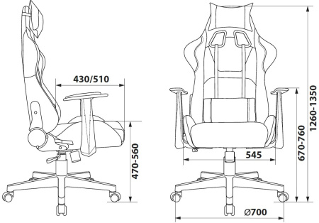 Кресло игровое Zombie Game Penta черный/красный эко.кожа с подголов. крестов. пластик