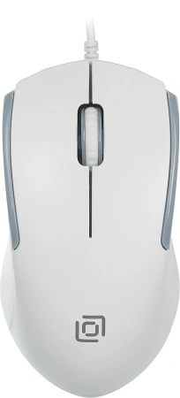 Мышь Оклик 245M белый оптическая (1000dpi) USB (3but)
