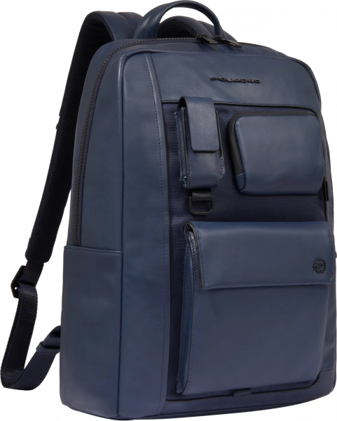 Рюкзак мужской Piquadro Liko CA6442W131/BLU темно-синий кожа/ткань