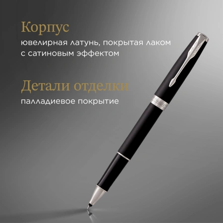Ручка роллер Parker Sonnet Core T529 (CW1931523) Matte Black CT F черн. черн. подар.кор.