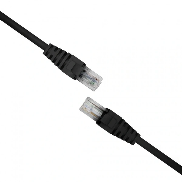 Патч-корд NTSS NTSS-PC-UTP-RJ45-5e-2.0-LSZH-BL NTSS-PC-UTP-RJ45-5E-2.0-LSZH UTP RJ-45 вил.-вилка RJ-45 кат.5E 2м черный LSZH (уп.:1шт) 26AWG