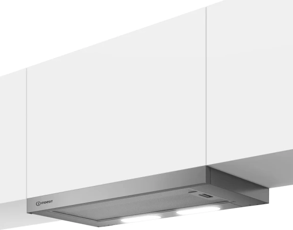 Вытяжка встраиваемая Indesit INT 62HR X нержавеющая сталь управление: механическое (1 мотор)