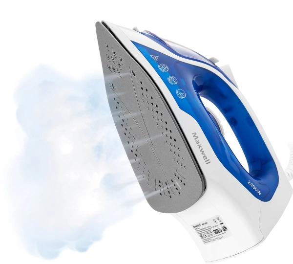 Утюг Maxwell MW-3007 2400Вт белый/синий