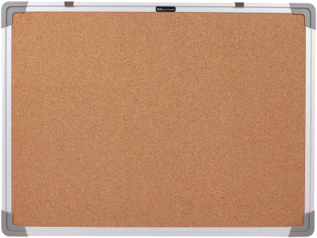 Доска пробковая Deli E39052 пробка коричневый 45x60см алюминиевая рама
