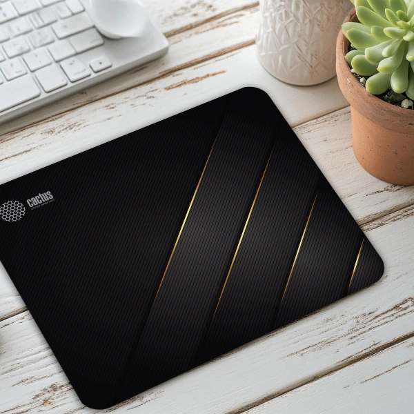 Коврик для мыши Cactus CS-MP-P04M Gold Geometry Средний 300x250x2мм