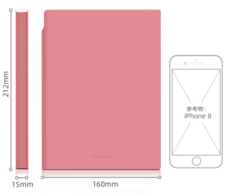Блокнот Deli 22290PINK 210х143мм искусст. кожа 112л розовый