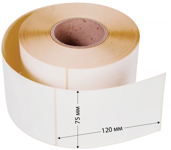Термоэтикетки Cactus Eco CS-TE75120300 сегм.:75x120мм самоклей. д.вн.рул.90мм д.вт.40мм 300шт/рул белый