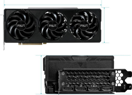 Видеокарта Palit PCI-E 4.0 PA-RTX4070 JETSTREAM NVIDIA GeForce RTX 4070 12Gb 192bit GDDR6X 1920/21000 HDMIx1 DPx3 HDCP Ret