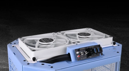 Корпус Thermaltake The Tower 300 Hydrangea голубой без БП miniITX 7x120mm 5x140mm 2xUSB3.0 audio bot