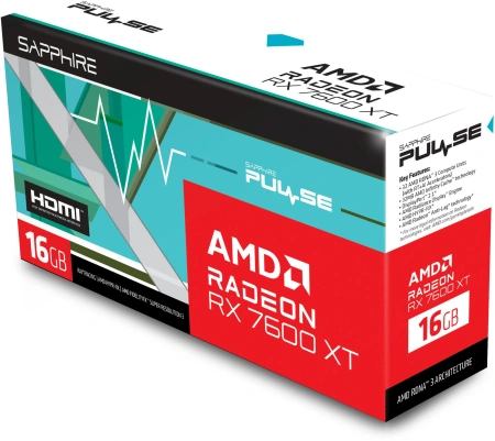 Видеокарта Sapphire PCI-E 4.0 11339-04-20G RX 7600 XT GAMING OC AMD Radeon RX 7600XT 16Gb 128bit GDDR6 2539/18000 HDMIx2 DPx2 HDCP Ret