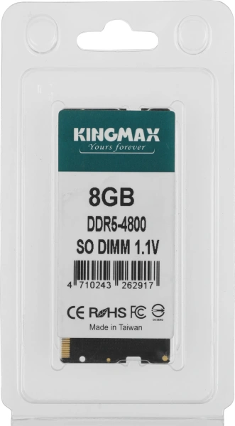 Память DDR5 8GB 4800MHz Kingmax KM-SD5-4800-8GS RTL PC5-38400 CL40 SO-DIMM 260-pin 1.1В single rank