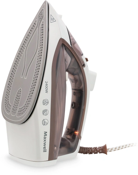 Утюг Maxwell MW-3047 2400Вт белый/коричневый