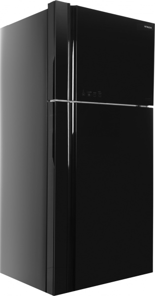 Холодильник Hitachi R-VG660PUC7-1 GBK 2-хкамерн. черный стекло инвертер