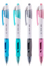 Ручка шариков. автоматическая Deli Arris EQ18-BL ассорти/белый d=0.7мм син. черн. резин. манжета