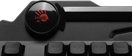 Клавиатура A4Tech Bloody B318 черный USB Multimedia for gamer LED (подставка для запястий)