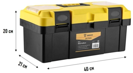 Ящик для инстр. Deko DKTB26 1отд. 6карм. желтый/черный (065-0831)