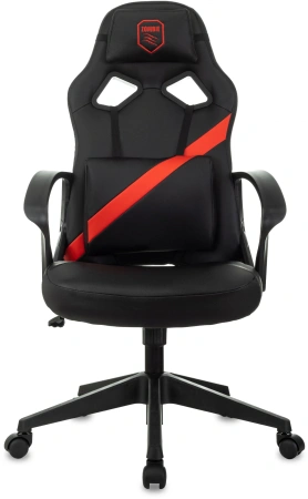 Кресло игровое Zombie 300 черный/красный эко.кожа крестов. пластик