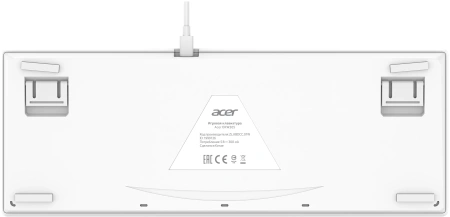 Клавиатура Acer OKW305 механическая белый USB Multimedia for gamer LED (ZL.KBDCC.01W)