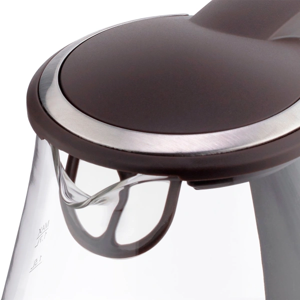 Чайник электрический Vitek VT-7015 1.7л. 2200Вт прозрачный/коричневый корпус: стекло/пластик