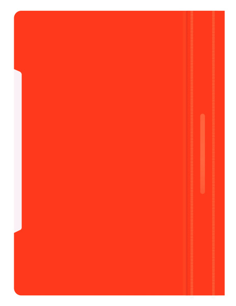 Папка-скоросшиватель Бюрократ Люкс -PSL20RED A4 прозрач.верх.лист пластик красный 0.14/0.18