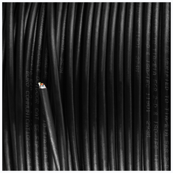 Кабель сетевой Buro BU-CCA-050-FTP-OUTDOOR FTP 4 пары solid 0.5мм CCA 305м черный outdoor