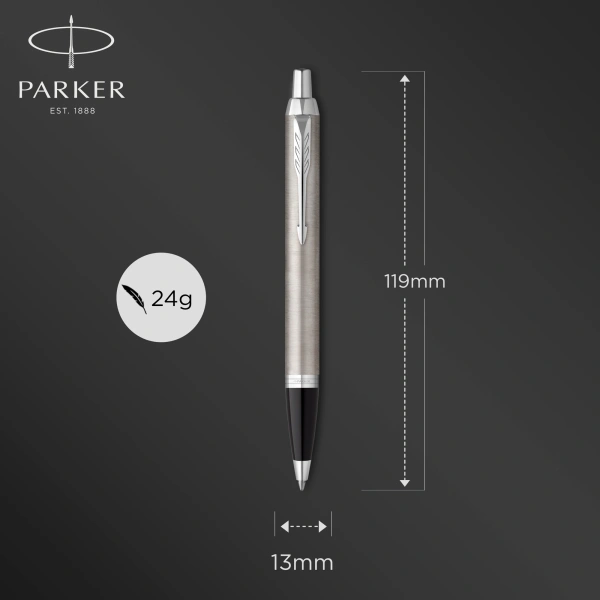 Ручка шариков. Parker IM Essential K319 (CW2143631) Brushed Metal CT M син. черн. подар.кор.