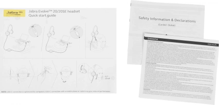 Наушники с микрофоном Jabra Evolve 20 SE черный 1.2м накладные USB оголовье (4999-823-309)