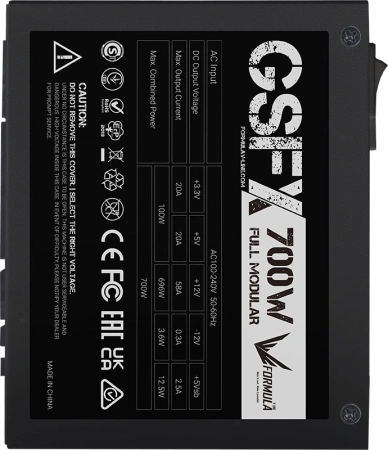 Блок питания Formula SFX 700W GSFX-700 80+ gold (20+4pin) APFC 80mm fan 5xSATA Cab Manag RTL