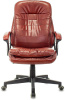 Кресло руководителя Бюрократ T-9950LT коричневый Boroko-37 эко.кожа крестов. пластик