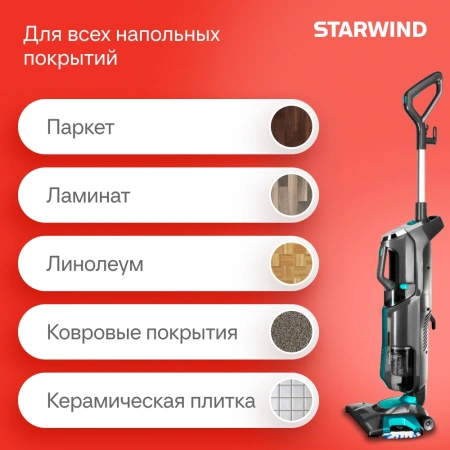 Пылесос паровой Starwind SSV9550 1800Вт темно-серый/голубой
