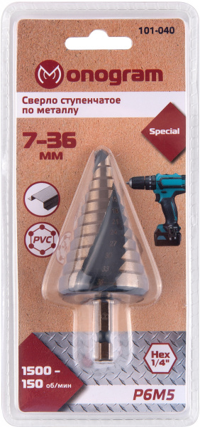 Сверло Monogram 101-040 по металлу Дл=85мм (1пред.) для дрелей/перфораторов