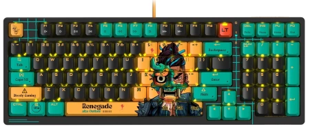 Клавиатура A4Tech Bloody AT98 Renegade механическая черный/зеленый USB for gamer LED (AT98)