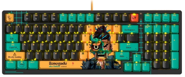 Клавиатура A4Tech Bloody AT98 Renegade механическая черный/зеленый USB for gamer LED (AT98)