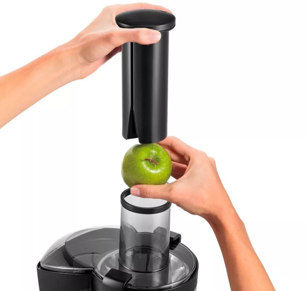 Соковыжималка центробежная Kitfort КТ-1138 800Вт рез.сок.:1000мл. черный/нержавеющая сталь