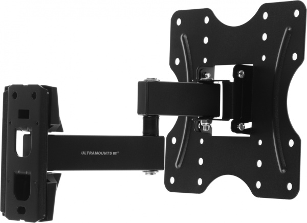 Кронштейн для телевизора Ultramounts UM899 черный 23"-43" макс.20кг настенный поворотно-выдвижной и наклонный