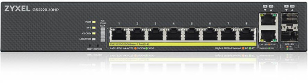 Коммутатор Zyxel NebulaFlex Pro GS2220-10HP GS2220-10HP-EU0101F 10G 8PoE 8PoE+ 180W управляемый