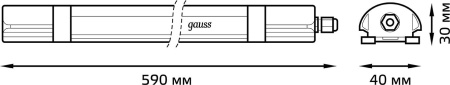 Светильник Gauss Ultracompact 143424318 18Вт 6500K белый