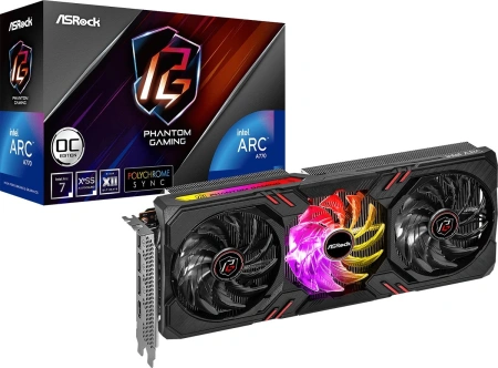 Видеокарта Asrock PCI-E 4.0 A770 PG 16GO Intel ARC A770 16Gb 256bit GDDR6 2200/17500/HDMIx1/DPx3/HDC