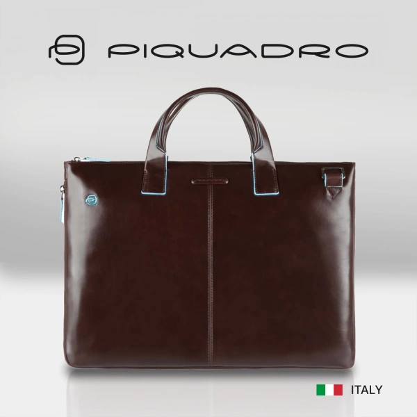Сумка для ноутбука Piquadro Blue Square CA4021B2/MO коричневый натур.кожа