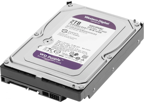 Жесткий диск WD SATA-III 2TB WD23PURZ Surveillance Purple (5400rpm) 64Mb 3.5"