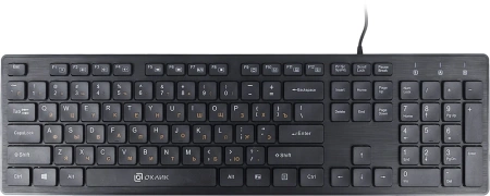 Клавиатура Оклик 520M2U черный/черный USB slim Multimedia